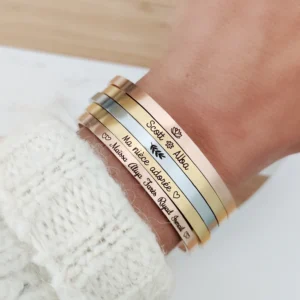 Bracelet jonc personnalisé