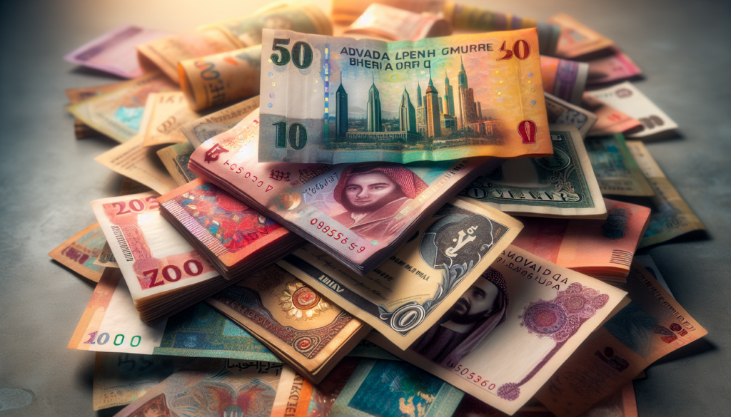 Monnaie en B - Mélange de devises : Réal brésilien, Lev bulgare, Franc burundais, Dinar bahreïni.