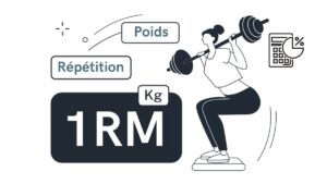 Interface d'un calculateur 1RM pour déterminer la charge maximale en musculation