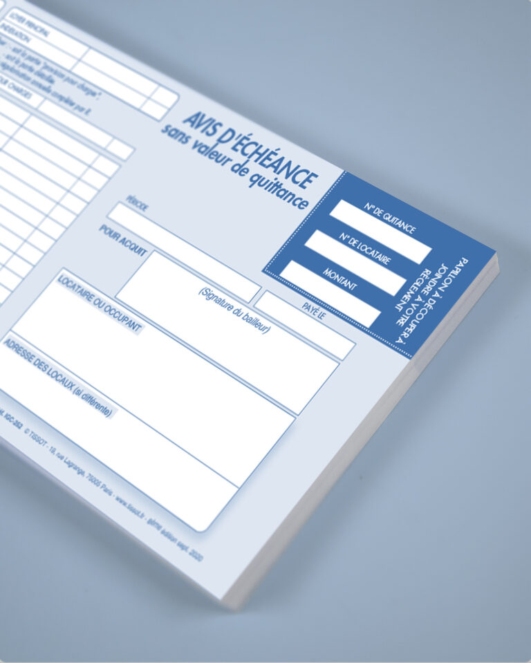 Carnet de quittances 3 en 1 pratique pour la gestion des loyers