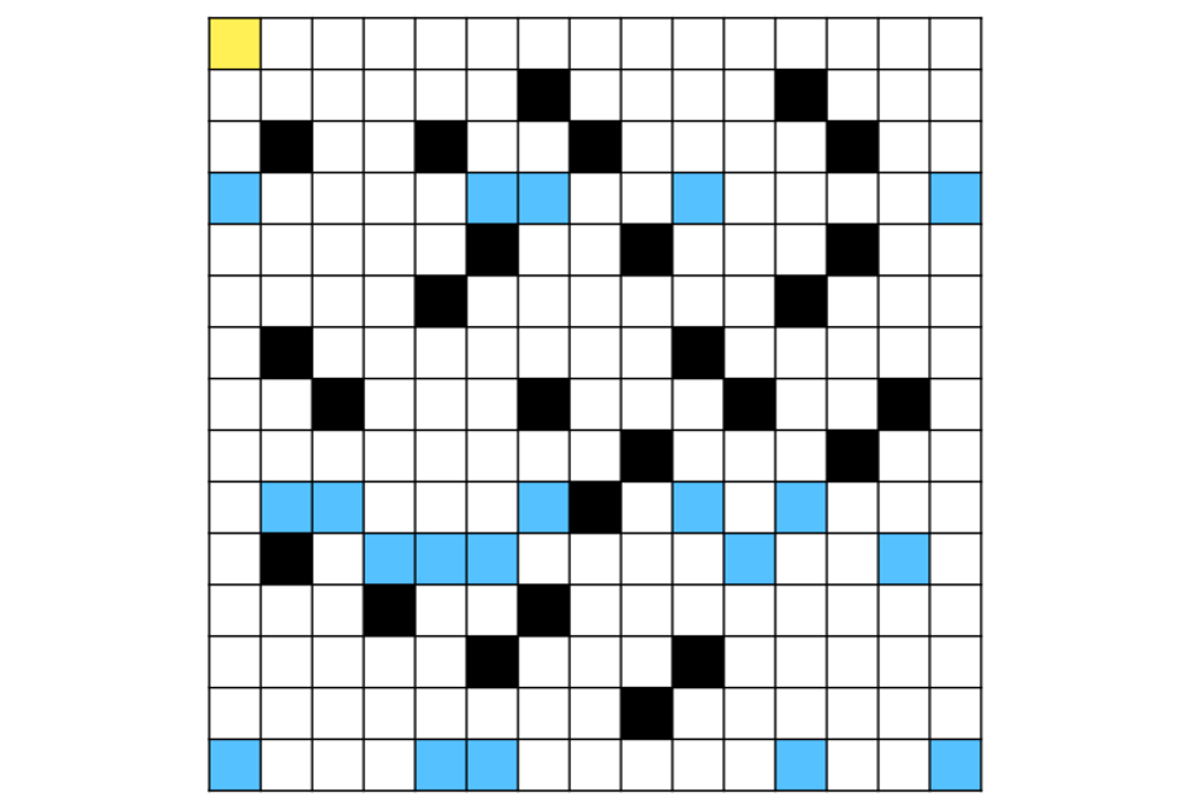 Exemple de grille de mots fléchés