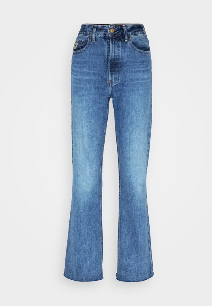 Jean flare bleu veiné de la marque Lois, parfait pour un look tendance