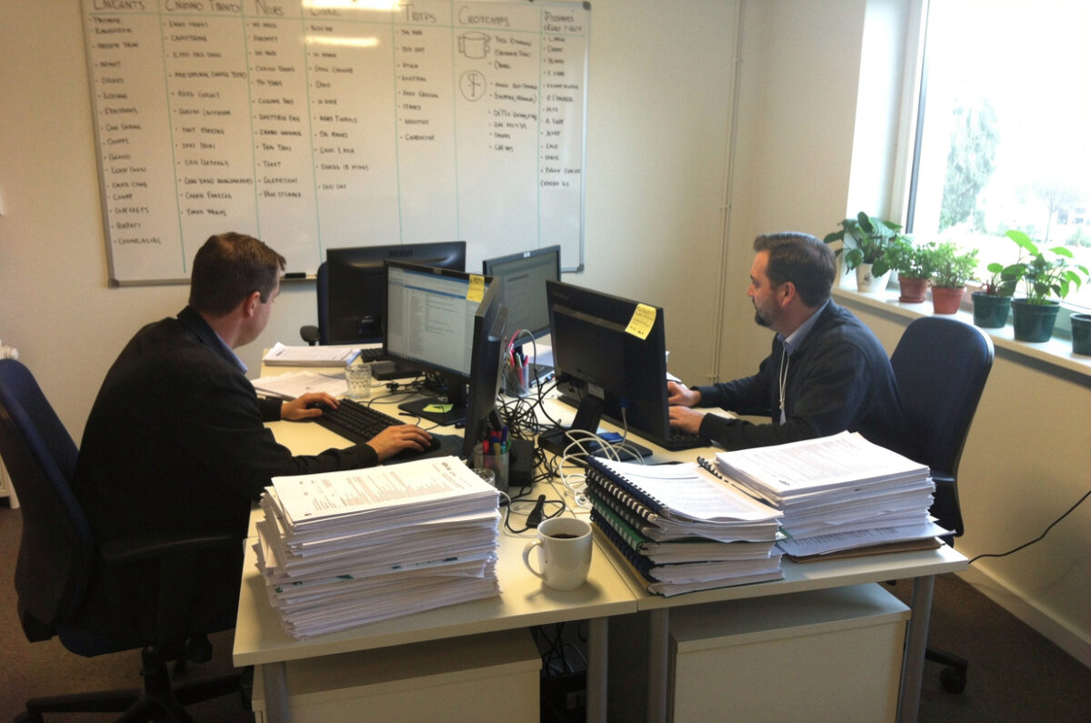 Les courtiers de Ptitclic au travail, dans leurs bureaux de Clermont-Ferrand