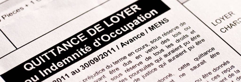 Quittance de loyer : aperçu d’un document officiel remis par le bailleur