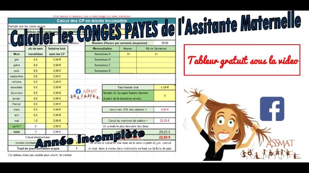 Simulation gratuite pour calculer les congés payés de votre nounou en 2024