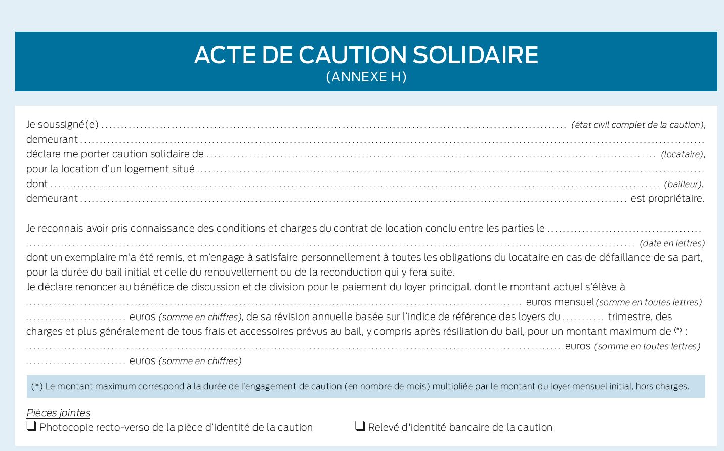 Garantie caution suppression manuscrite